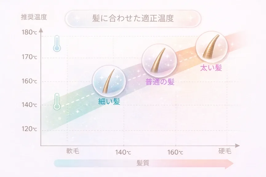髪質別スタイリング温度ガイド 髪質別スタイリング温度ガイド