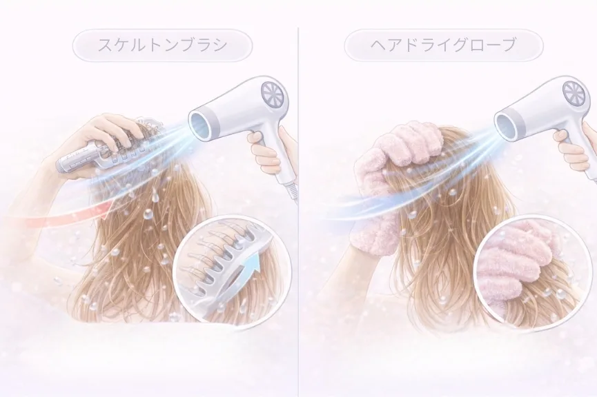 髪乾かしの方法比較