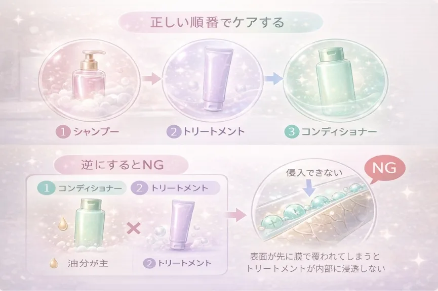 正しいケアの順番 正しいケアの順番